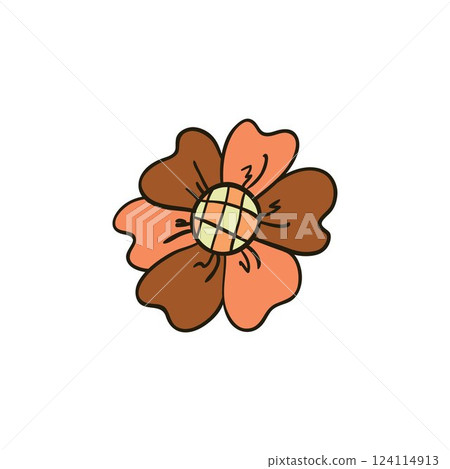 Textile template. Decorative folk element, decor 124114913