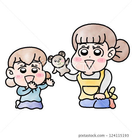 和幼稚園老師一起玩遊戲 和幼稚園老師一起玩遊戲 124115193