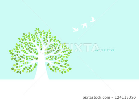 Big tree and flapping bird Big tree and flapping bird 124115350