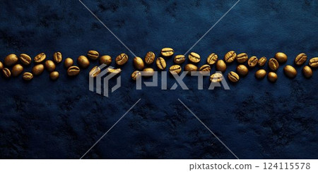 coffee beans on dark background 124115578