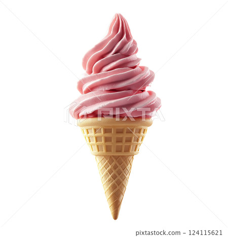 ice cream in a waffle cone ice cream in a waffle cone 124115621