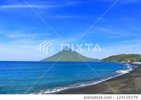 [鹿兒島縣]從長崎花看到的開聞岳（指宿） 124116379