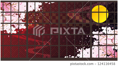 春天櫻花花瓣背景 春天櫻花花瓣背景 124116458