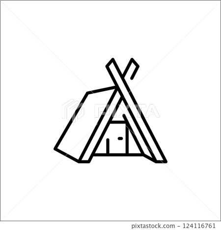 Viking tent icon Viking tent icon 124116761
