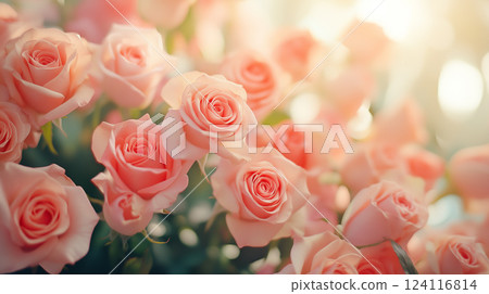 粉紅色花朵背景素材（生成式 AI） 124116814