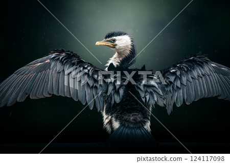 Wet Little Pied Cormorant 124117098