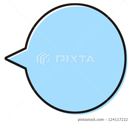 Simple speech bubble illustration material blue 124117222