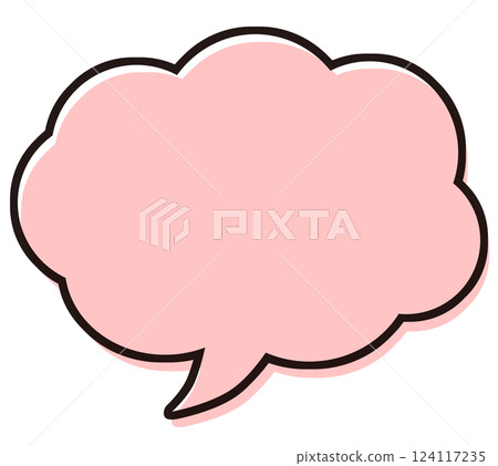 簡單的語音氣泡圖片素材紅色 124117235