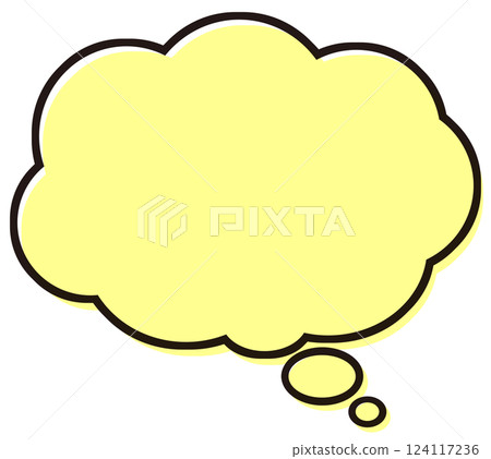 簡單的氣泡，感覺，插畫素材，黃色 124117236