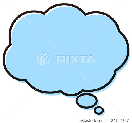 簡單的氣泡，感覺，插圖素材，藍色 124117237