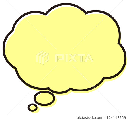 簡單的氣泡，感覺，插畫素材，黃色 124117239