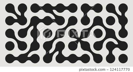 Metaball pattern isolated on background Metaball pattern isolated on background 124117770