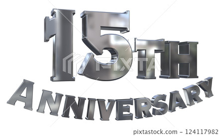 3DCG letters "15th Anniversary/15th Anniversary mark glitter" Silver, Silver 3DCG letters "15th Anniversary/15th Anniversary mark glitter" Silver, Silver 124117982