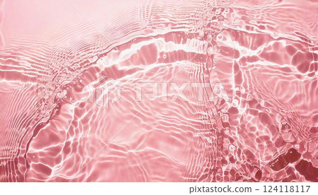 清澈的粉紅色水泡散開的美麗背景,表達出乳液和美容精華的水分 清澈的粉紅色水泡散開的美麗背景,表達出乳液和美容精華的水分 124118117