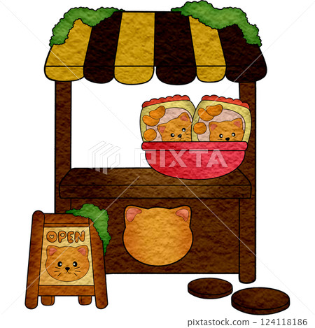 The illustration of a sweet shop The illustration of a sweet shop 124118186