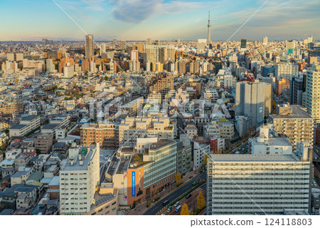與東京天空樹的風景 124118803