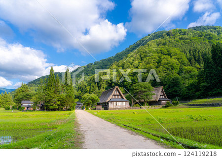 [World Heritage] Gokayama and Suganuma Gassho-style Village in early summer [Toyama Prefecture] 124119218