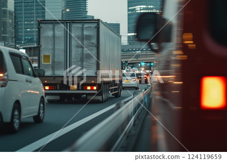 Travel rush on the highway 124119659