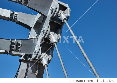 Engineering steel joint detail Skybridge 721 suspension footbridge 124120180