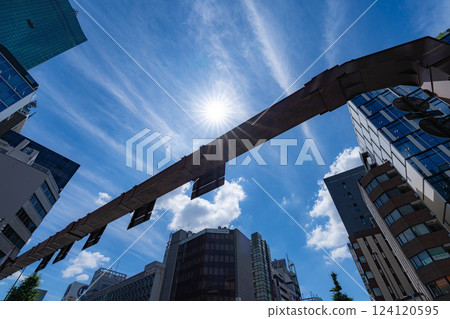 [都會風景]初夏的東京新橋附近的建築[東京] 124120595