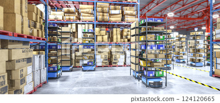 Smart logistic concept with automated guided vehicles 124120665