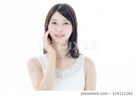 年輕女子的美麗形象 124121262