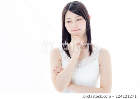 美容女性擔心 124121271