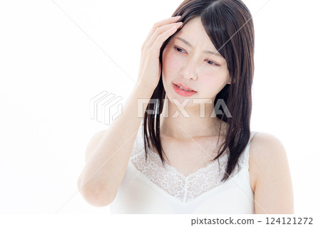美容女性擔心 124121272