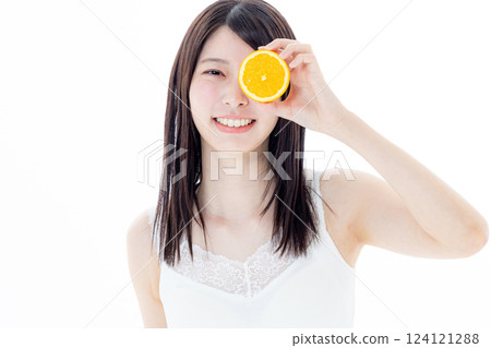 婦女用桔子 124121288