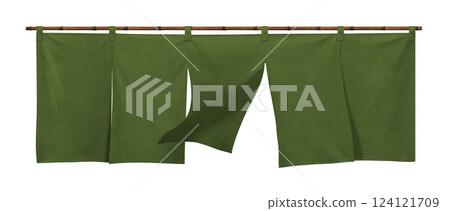 門簾插畫真正的門簾 124121709