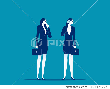 Vector Investor person Waiting for Clues With Their Ears Open 124121724