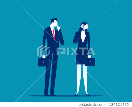 Vector Investor person Waiting for Clues With Their Ears Open Vector Investor person Waiting for Clues With Their Ears Open 124121725