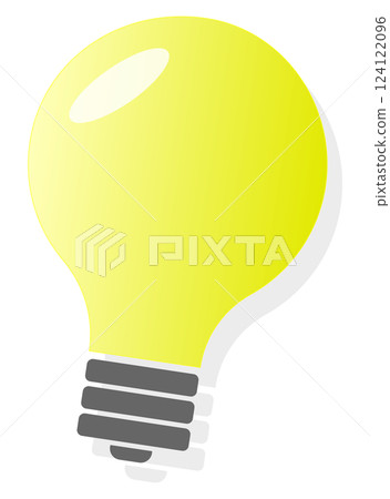 Yellow light bulb illustration 124122096