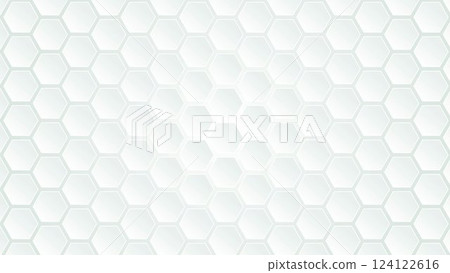 六角形蜂巢圖案背景插圖，幾何圖案，時尚的白色和灰色背景插圖，3D抽象 124122616