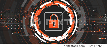 Cyber security circuit background Cyber security circuit background 124122640