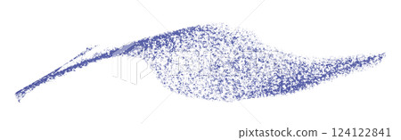 Separate purple crayon brush strokes on transparent background. 124122841