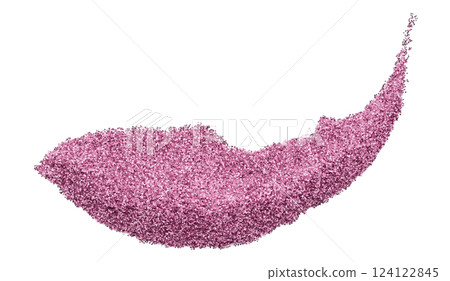 Pink glitter powder isolated on transparent background Pink glitter powder isolated on transparent background 124122845