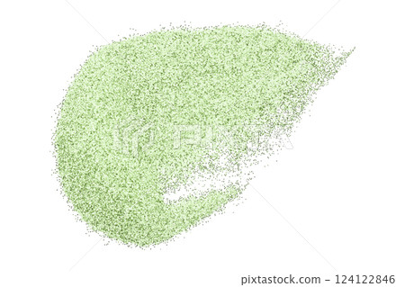Green glitter powder isolated on transparent background 124122846