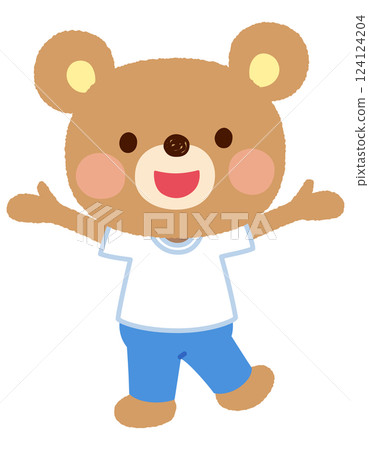 Cute bear character sportswear staff Cute bear character sportswear staff 124124204