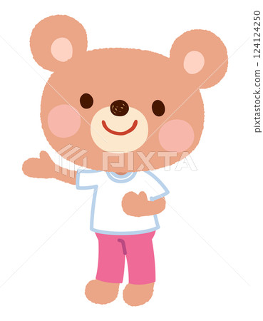 可愛熊角色女孩運動服工作人員 可愛熊角色女孩運動服工作人員 124124250