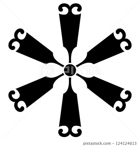 這是一個家族徽章。它被稱為六津小街。 124124813