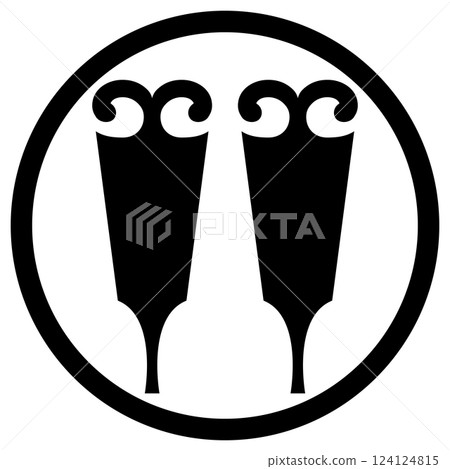 This is the family crest. It is a thin ring with a hairpin. 124124815