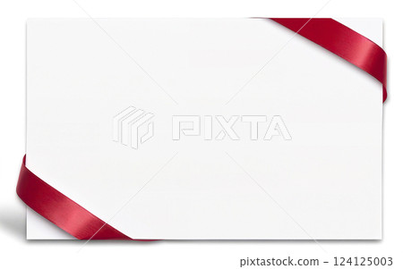 ribbon bow greeting card mockup on transparent background ribbon bow greeting card mockup on transparent background 124125003