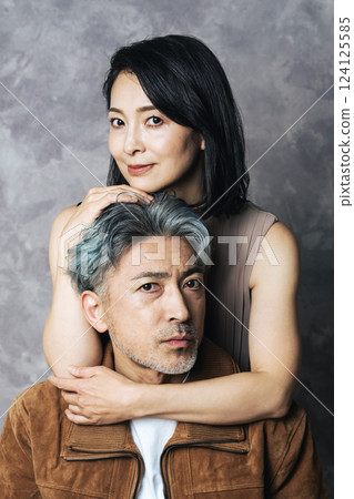 Stylish senior/middle-aged couple photos Stylish senior/middle-aged couple photos 124125585