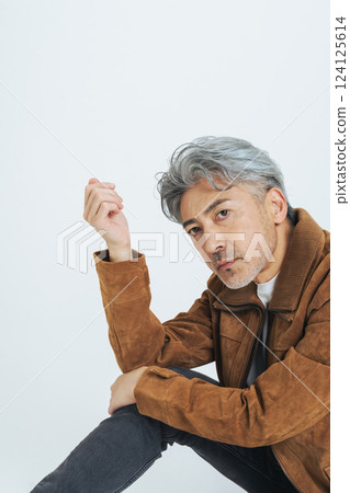 Fashion portrait of a stylish senior middle-aged man 124125614