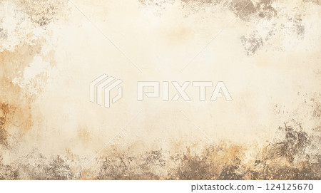 具有古色古香的紋理的米色背景 124125670