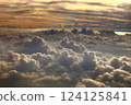 Clouds over Tokyo Bay seen from an airplane 124125841