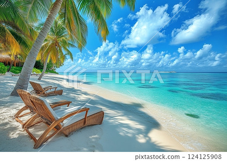 Beautiful seascape in summer 124125908