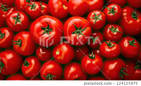 AI Image: Bright red tomato 124125975