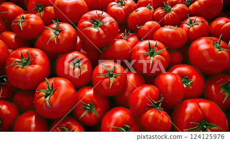 AI Image: Bright red tomato 124125976